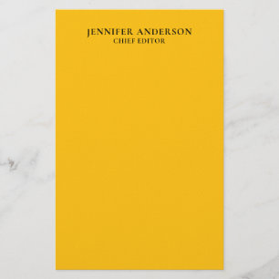 Papeterie Jaune Orange Professionnel Moderne Simple Minimali