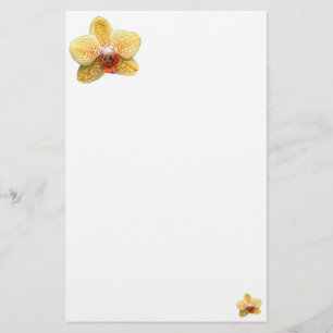 Papeterie jaune simple d'orchidée