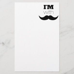 Papeterie Je suis avec Moustache