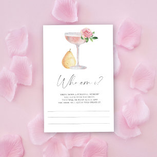 Papeterie Jeu de baby shower Prosecco - Qui suis-je pour un