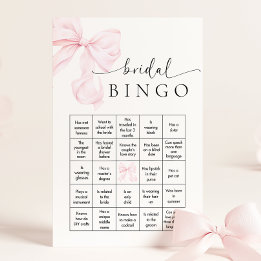 Papeterie Jeu de Bingo de Fête des mariées de Bow Rose