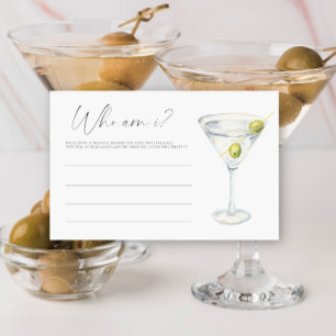 Papeterie Jeu de mariage Martini Qui suis-je pour une douche