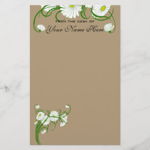 Papeterie Jeu de Mariages vintage blanc Gerber Daisy Flowers