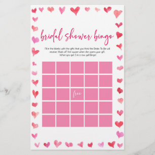 Papeterie Jeux de Bingo pour la Mariée Fête de Fiançailles 