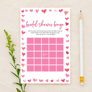 Papeterie Jeux de Bingo pour la Mariée Fête de Fiançailles