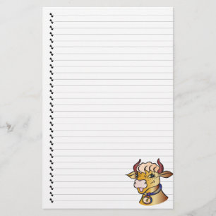 Papeterie Joli Dessin Cartoon Vache Linked Animal Papier