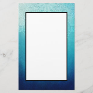 Papeterie Joli Mandala bleu Abstrait