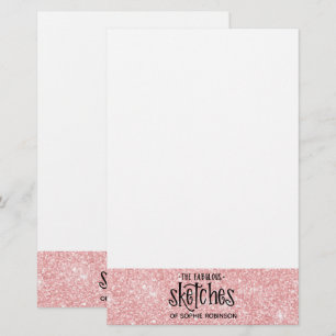 Papeterie Jolie fille artiste Parties scintillant rose
