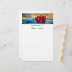 Papeterie Jolie photo d'une fleur de Lotus dans un étang
