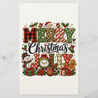 Papeterie Joyeux Noël mignon gai