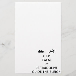 Papeterie Keep Calm Let Rudolph Guide Sleigh