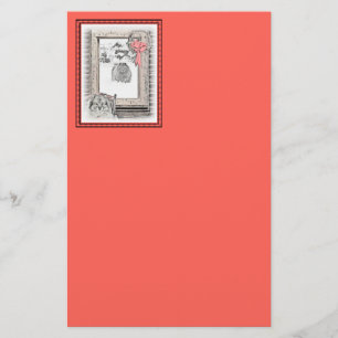 Papeterie Keeshond Noël hiver fenêtre Peinture Chien Art