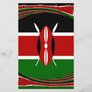 Papeterie Kenya Drapeau Art - Patriotique & Design Moderne