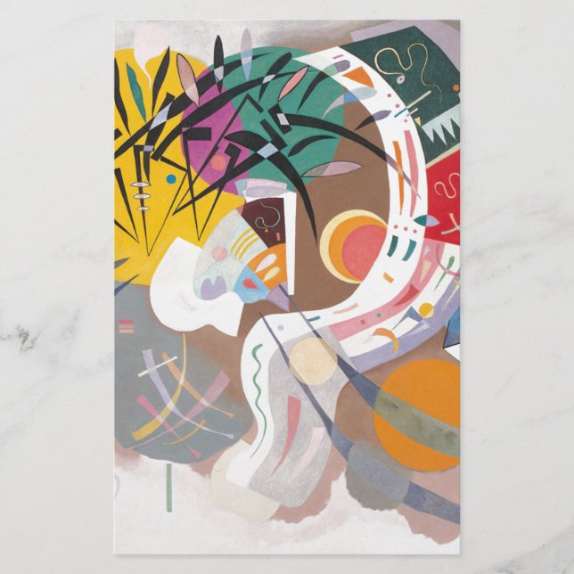 Papeterie La courbe dominante de Kandinsky Abstraite (Devant)