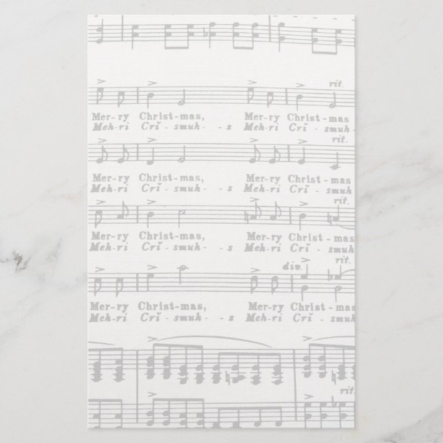 Papeterie La musique de Noël (Devant)