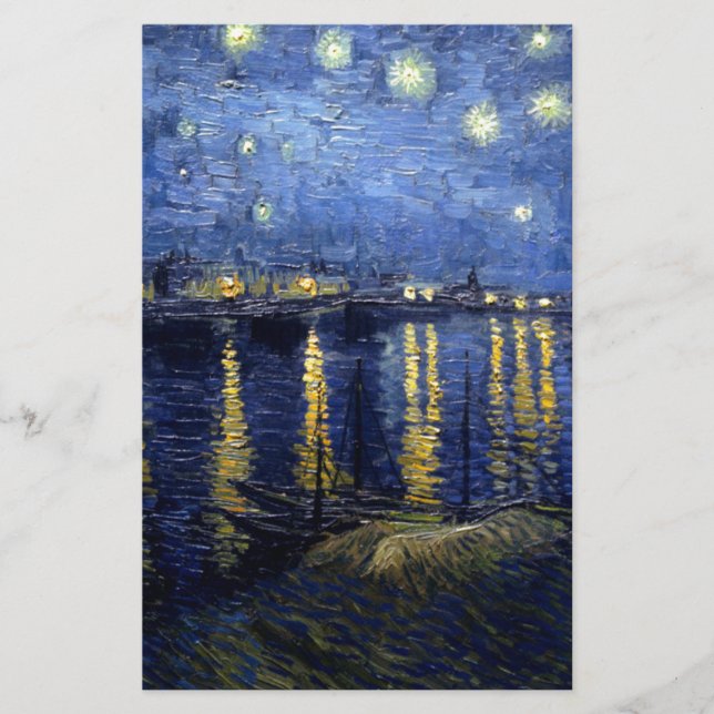 Papeterie La nuit étoilée de Van Gogh sur le Rhône (Devant)