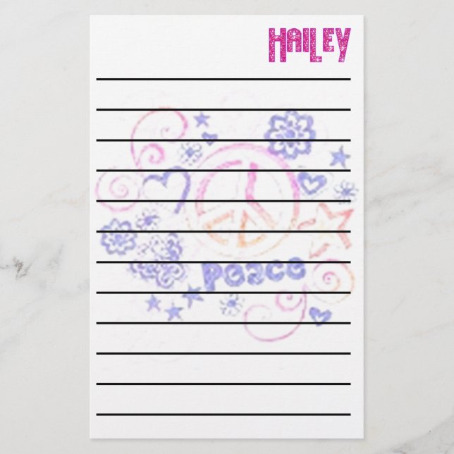 Papeterie La paix de Hailey stationnaire (Devant)