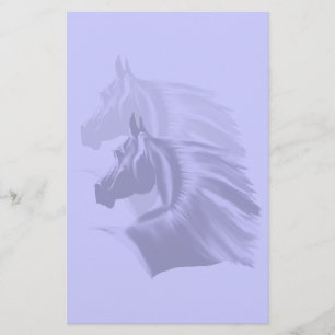 Papeterie La silhouette de cheval a ombragé Sationary