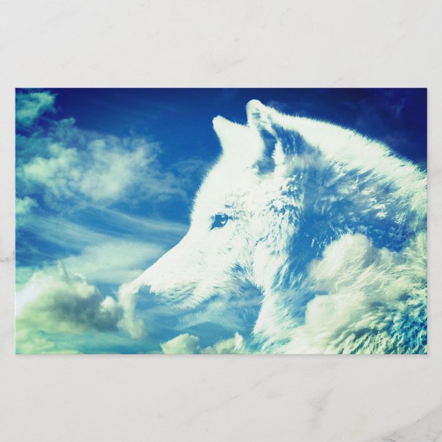 Papeterie La Tête Du Loup Dans Les Nuages (Devant)