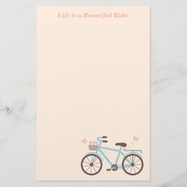 Papeterie La vie de citation de bicyclette est un beau tour (Devant)