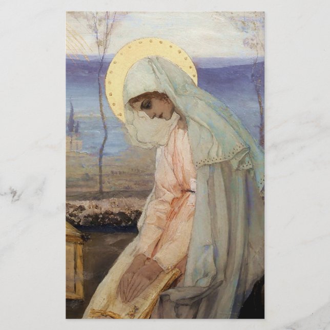 Papeterie "La Vierge Marie" par Mikhaïl Nesterov (Devant)