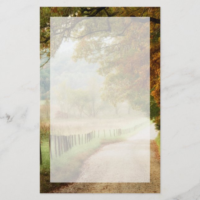 Papeterie L'automne sur une route de campagne (Devant)