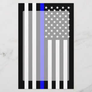 Papeterie Le drapeau américain mince symbolique de Blue Line