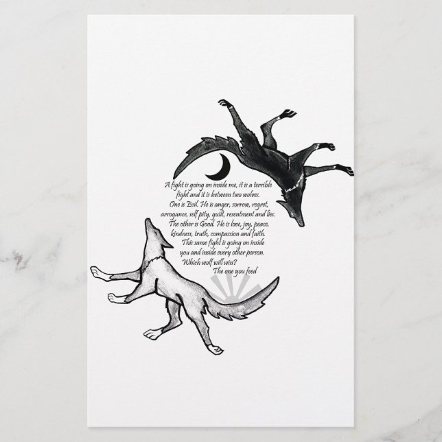 Papeterie Le loup qui nourrit (Devant)