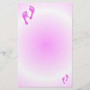 Papeterie Le pied rose de cancer du sein imprime