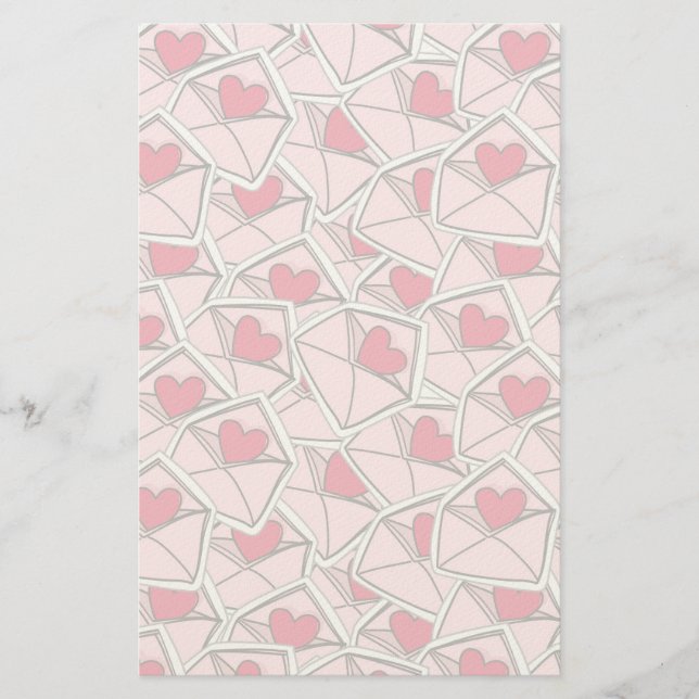 Papeterie Les coeurs de Valentine sur les enveloppes (Devant)