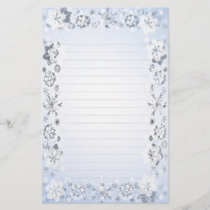 Papeterie Les flocons de neige ont rayé le papier à lettres