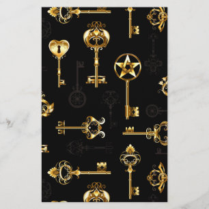 Papeterie Les Patters de Seamless avec Golden Keys
