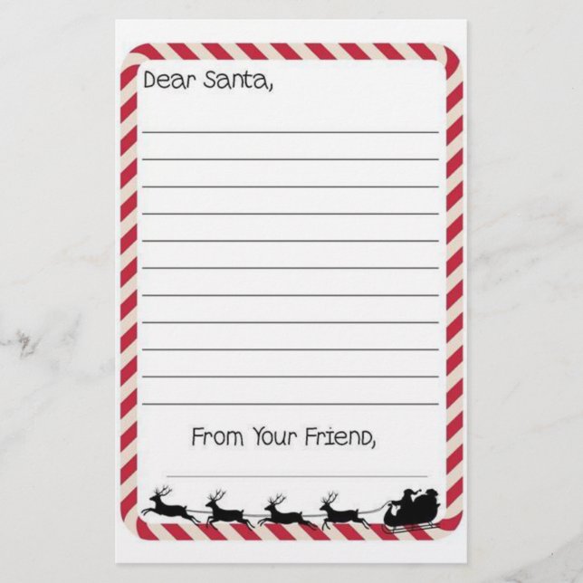 Papeterie Lettre à Père Noël (Devant)