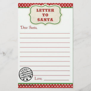 Papeterie Lettre à Père Noël