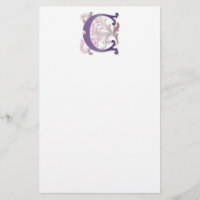 Lettre C Monogramme Fleur de lis