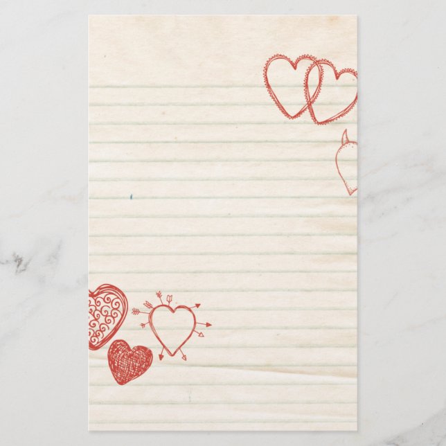 Papeterie Lettre d'amour de bloc - notes de griffonnage (Devant)