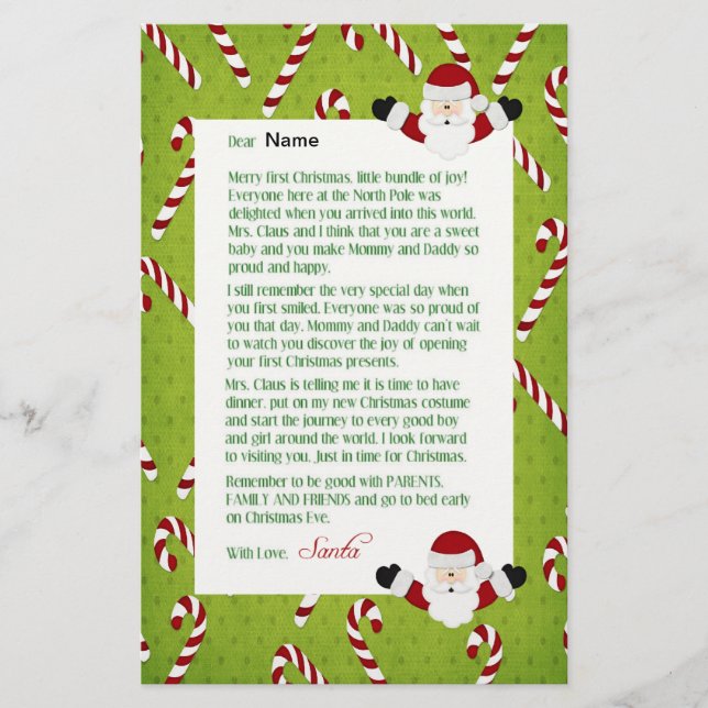 Papeterie Lettre de Père Noël (Devant)