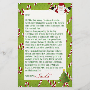Papeterie Lettre de Père Noël