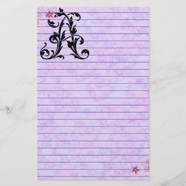 Papeterie Lettre feuille A (Devant)