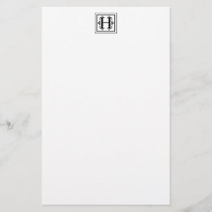 Papeterie Lettre H Monogramme