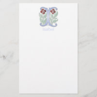 Lettre I Monogramme Fleur de lis