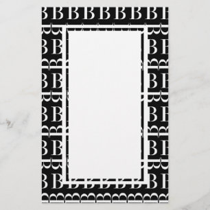 PAPETERIE LETTRE INITIALE MONOGRAPHIQUE B