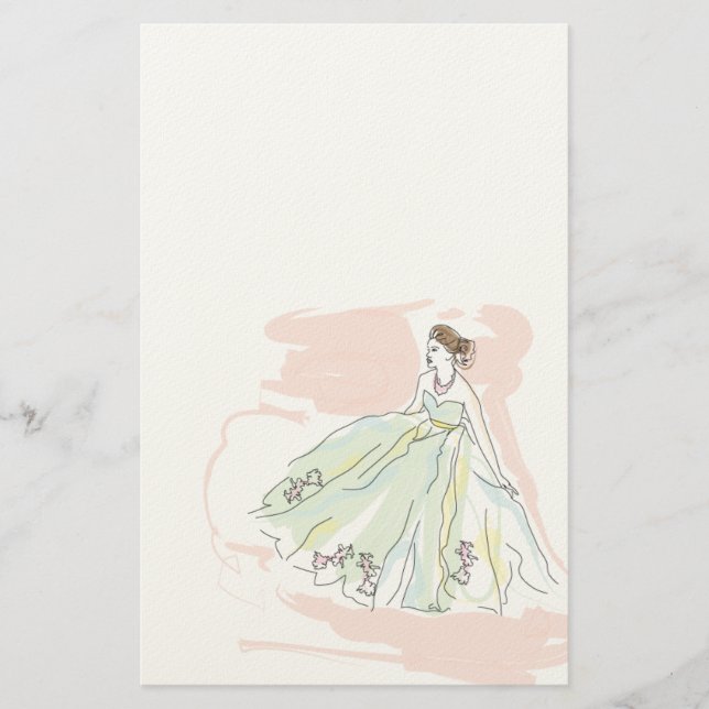 Papeterie Lettres d'amour avec « The lady " (Devant)