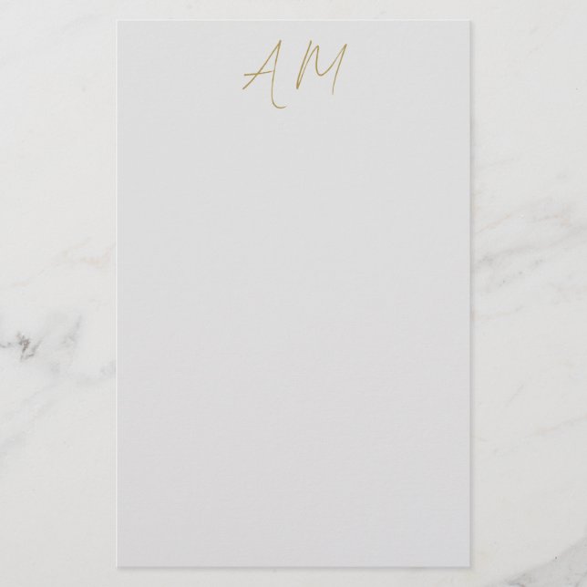 Papeterie Lettres Initiales De Monogramme De Couleur Or Call (Devant)