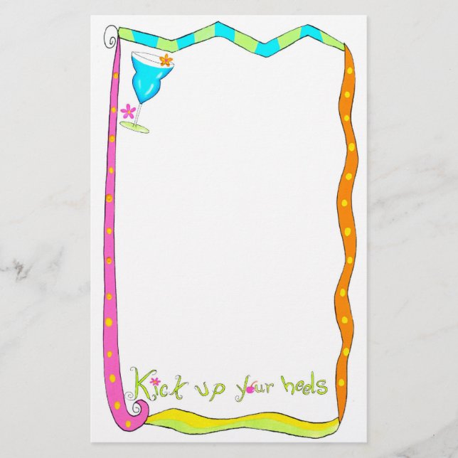 Papeterie Levez vos talons Papier à lettres blanc (Devant)