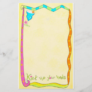 Papeterie Levez vos talons Papier à lettres jaune