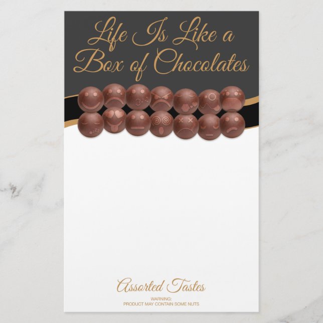 Papeterie Life Is Like a Box of Chocolates (Devant)
