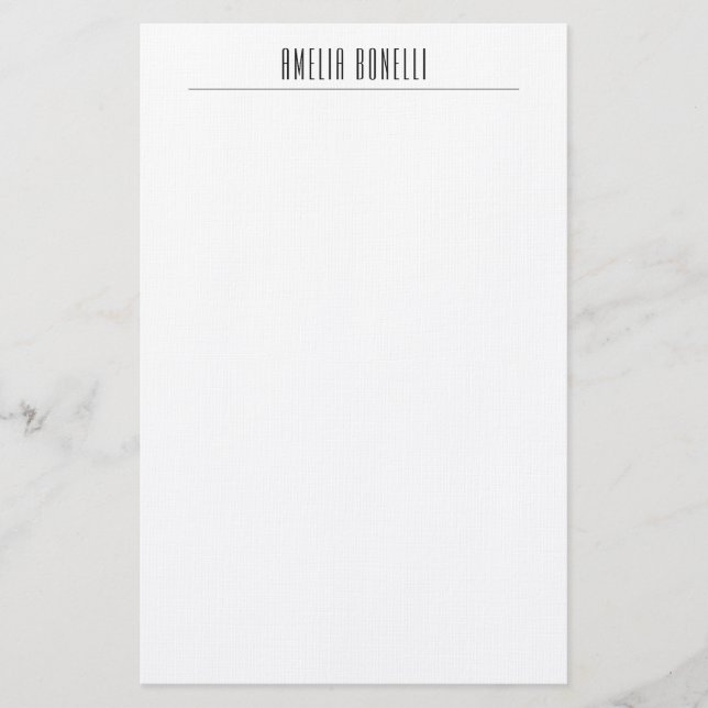 Papeterie Lin minimaliste Professionnel Plain Moderne (Devant)
