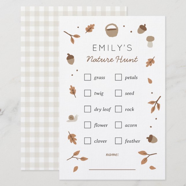 Papeterie Liste de vérification des Anniversaires de enfants (Devant / Derrière)