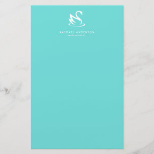 Papeterie Logo minimaliste Robins Oeuf Bleu Blanc Cygne